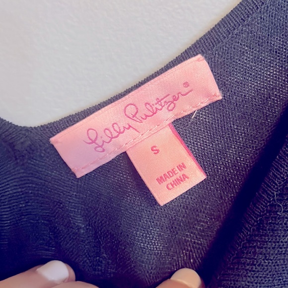 NWOT Navy Blue Lilly Pulitzer Fringe Tank - Picture 3 of 3